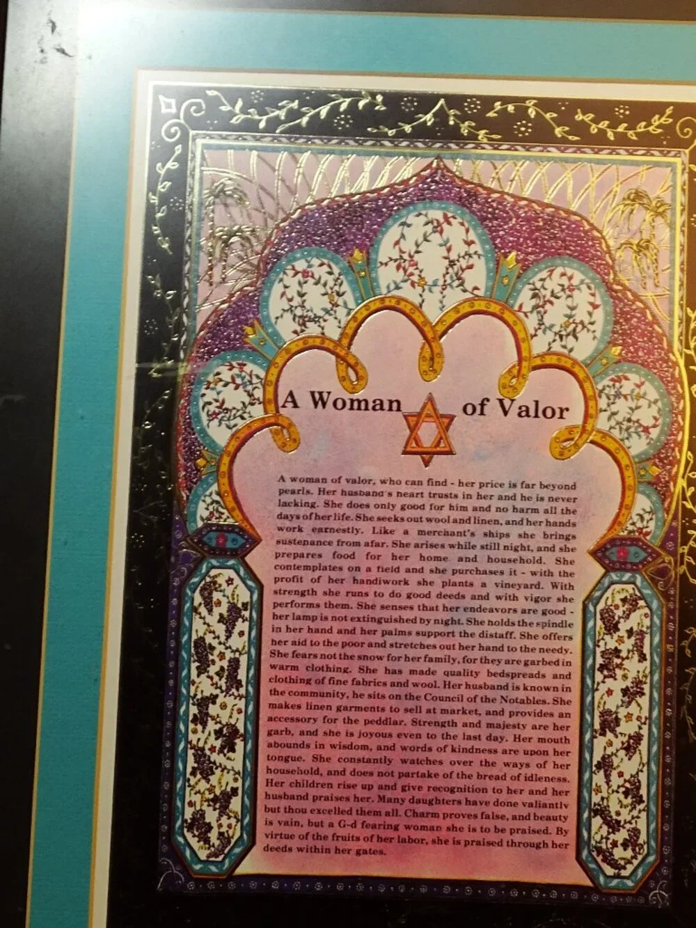 Woman of Valor Beautifully Colored Framed